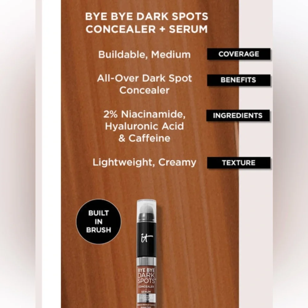 IT Cosmetics Bye Bye Dark Spots Concealer Serum - Tan Cool 40, NEW and‎ sealed